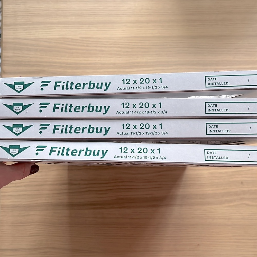 Filterbuy MERV 8 Air Filter Pack, 12x20x1, 4pcs - Picture 3 of 4